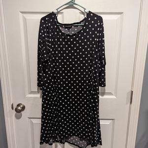 Black and white polka dot dress